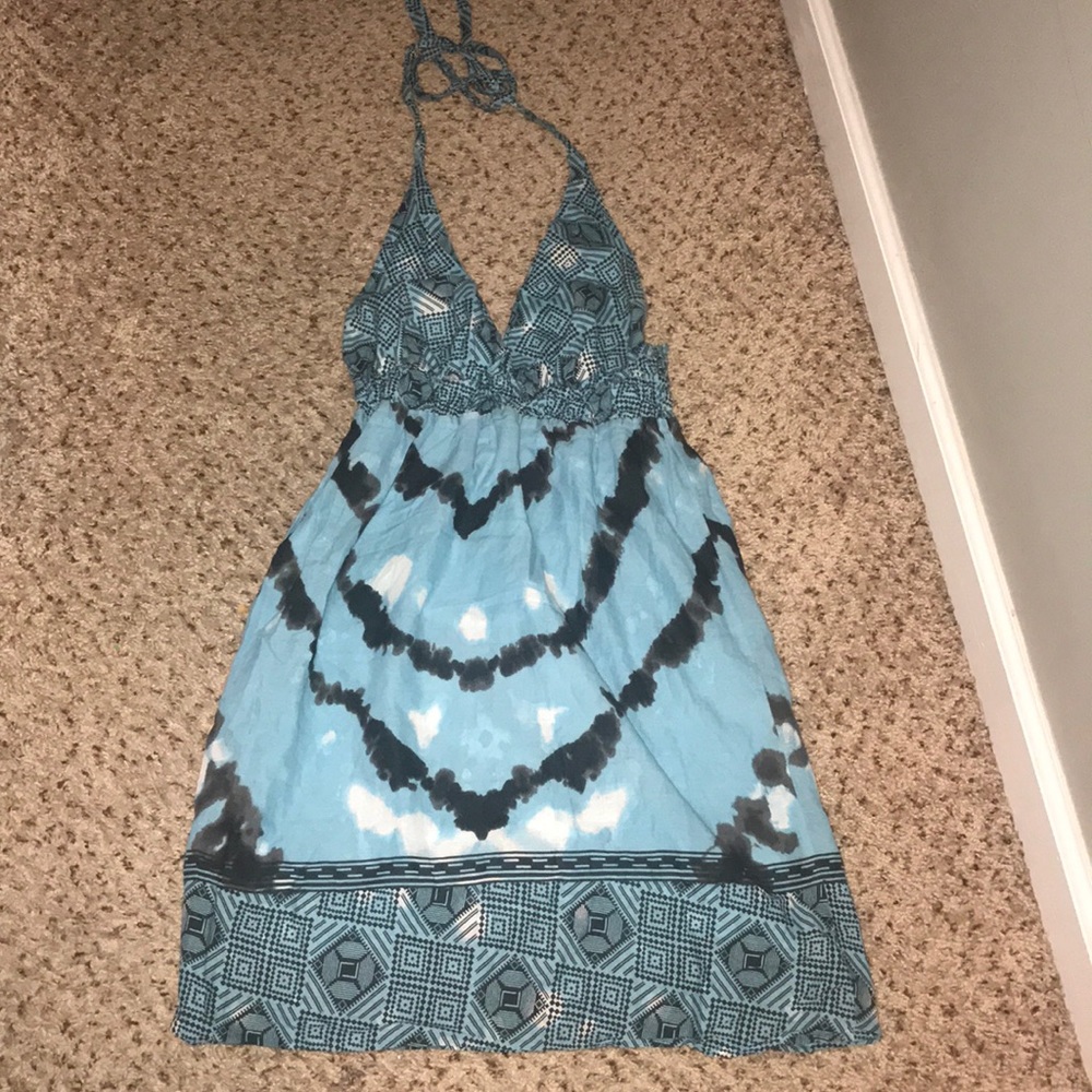 Tie-died halter dress